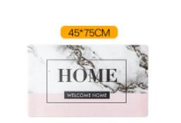 Fashion PU Leather Kitchen Floor Mats Oil-Proof Waterproof Long Strip non-slip Foot Mats Metal Wind Mat Home strip Carpet