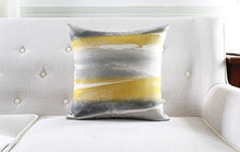 Load image into Gallery viewer, Abstract Grey Yellow Cushion Decorative Throw Pillow Cover Geometric Pillow Linen Cotton Cushions Decorative Throw Pillows