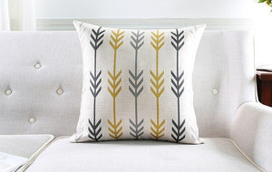 Abstract Grey Yellow Cushion Decorative Throw Pillow Cover Geometric Pillow Linen Cotton Cushions Decorative Throw Pillows