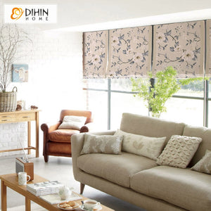 Included Curtains New Arrival Thickening Scenic  Roman Shutter Double Layer Shade Blinds The Finished Curtain free Shipping