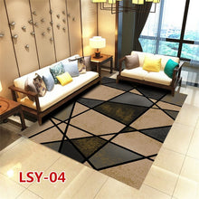 Load image into Gallery viewer, Modern Nordic Style Metal Golden Carpet Black Geometric Living room Bedroom decor Rug and Carpets Parlor Tapete Metal Wind Mats