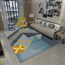 Load image into Gallery viewer, Modern European Gold color carpet Living room floor mat coffee table bedroom bedside mat printed velvet 140x200cm non-slip rug