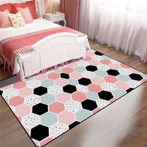 200x300cm Nordic Pink Rugs Thicken Soft Carpet Kids Room Play Mat Modern Bedroom Bedside Area Rugs Large Carpets for Living Room