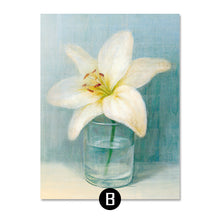 Load image into Gallery viewer, ART ZONE Lily Flower Canvas Painting Classic Still Life Wall Art Poster Picture Modern Living Room Home Decor Canvas Painting