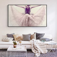 Load image into Gallery viewer, Girlish Elegant ballet dancer Poster And Print Canvas Wall Art Picture for Living Room Bedroom Modern Home Cuadros Decoracion