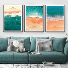 Load image into Gallery viewer, Nordic Seascape Beach With Quote Canvas Painting Posters Print Wall Art Pictures For Living Room Bedroom Aisle Unique View Decor