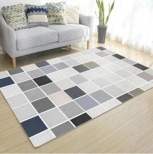 Nordic Geometric Minimalism Area Rug And Carpet For Home Living Room Bedroom Modern Large Anti Slip Floor Bedside Home Door Mat