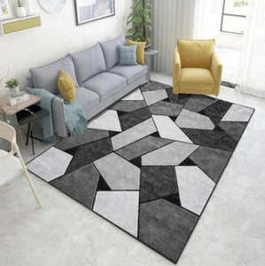 Nordic Geometric Minimalism Area Rug And Carpet For Home Living Room Bedroom Modern Large Anti Slip Floor Bedside Home Door Mat