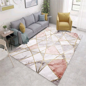 Creative Nordic Carpets For Living Room Sofa Coffee Table Rug Home Carpet Bedroom Decorative Study Floor Mat Marble Line Rugs