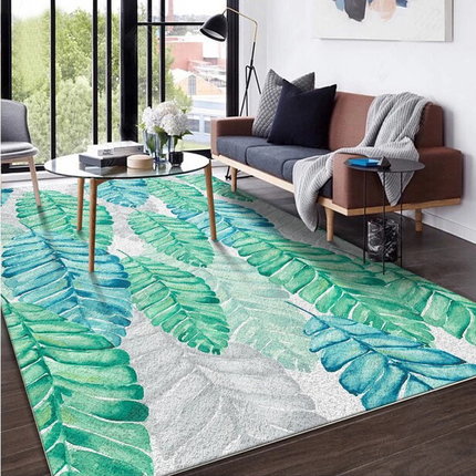 Nordic Style Leaves Series Abstract Art Living Room Various Sizes Carpet Sofa Coffee Table Mat Home Decoration