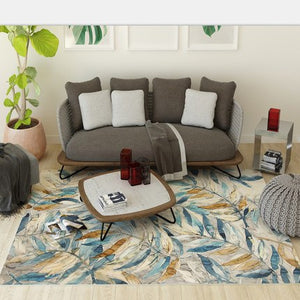 Nordic Style Leaves Series Abstract Art Living Room Various Sizes Carpet Sofa Coffee Table Mat Home Decoration