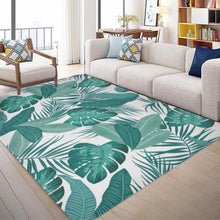 Load image into Gallery viewer, Nordic flowers living room carpet leave tea table rug bedroom large tapete soft sofa rectangular coffee mat rug kids room pad