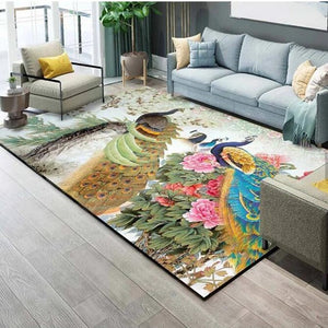 Nordic flowers living room carpet leave tea table rug bedroom large tapete soft sofa rectangular coffee mat rug kids room pad