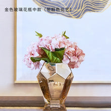 Load image into Gallery viewer, Gold Modern Creative art Glass flowers vase home decor crafts room wedding decoration objects parlor study vase ornaments gifts