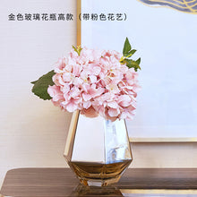 Load image into Gallery viewer, Gold Modern Creative art Glass flowers vase home decor crafts room wedding decoration objects parlor study vase ornaments gifts