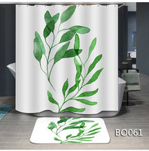 Load image into Gallery viewer, Green Leaf Printed Shower Curtain Nordic Plant Bathroom Curtain High Quality Waterproof rideau de douche New cortina ducha