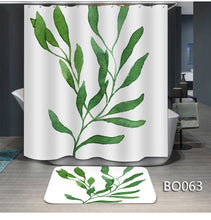 Load image into Gallery viewer, Green Leaf Printed Shower Curtain Nordic Plant Bathroom Curtain High Quality Waterproof rideau de douche New cortina ducha