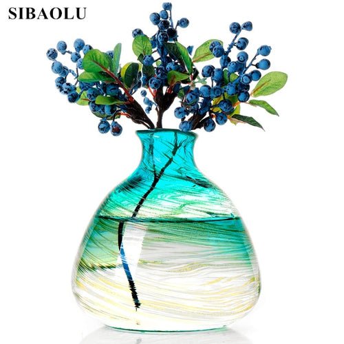 Nordic INS Glass Vase Fashion Wedding Vases for Flowers Home Decor Artificial Flower Vase Wedding Tabletop Decoration Glass Vase