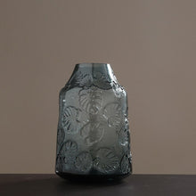 Load image into Gallery viewer, Modern Glass Vase with Leaf Pattern as Flower Vase Home Decor