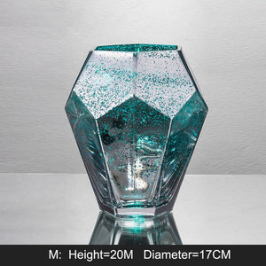 Electroplated Glass Vase for Floral Display Home Decorative Tabletop