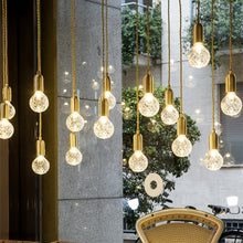 Load image into Gallery viewer, Modern G9 LED Pendant Lights Crystal Glass Hand lamp Nordic Pendant Lamps for Living Room/Restaurant/Home Lighting AC220V 110V