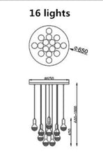 Load image into Gallery viewer, Modern G9 LED Pendant Lights Crystal Glass Hand lamp Nordic Pendant Lamps for Living Room/Restaurant/Home Lighting AC220V 110V